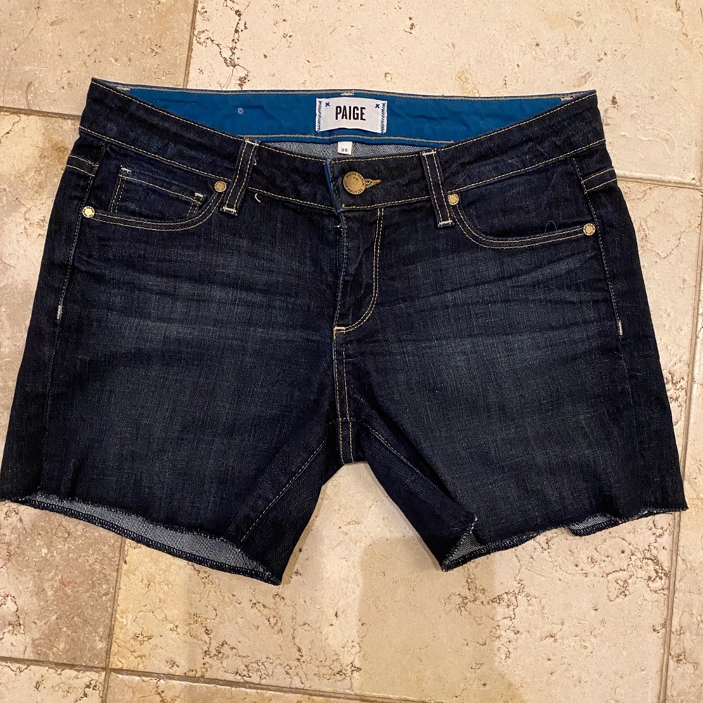 Paige jeans shorts raw hem